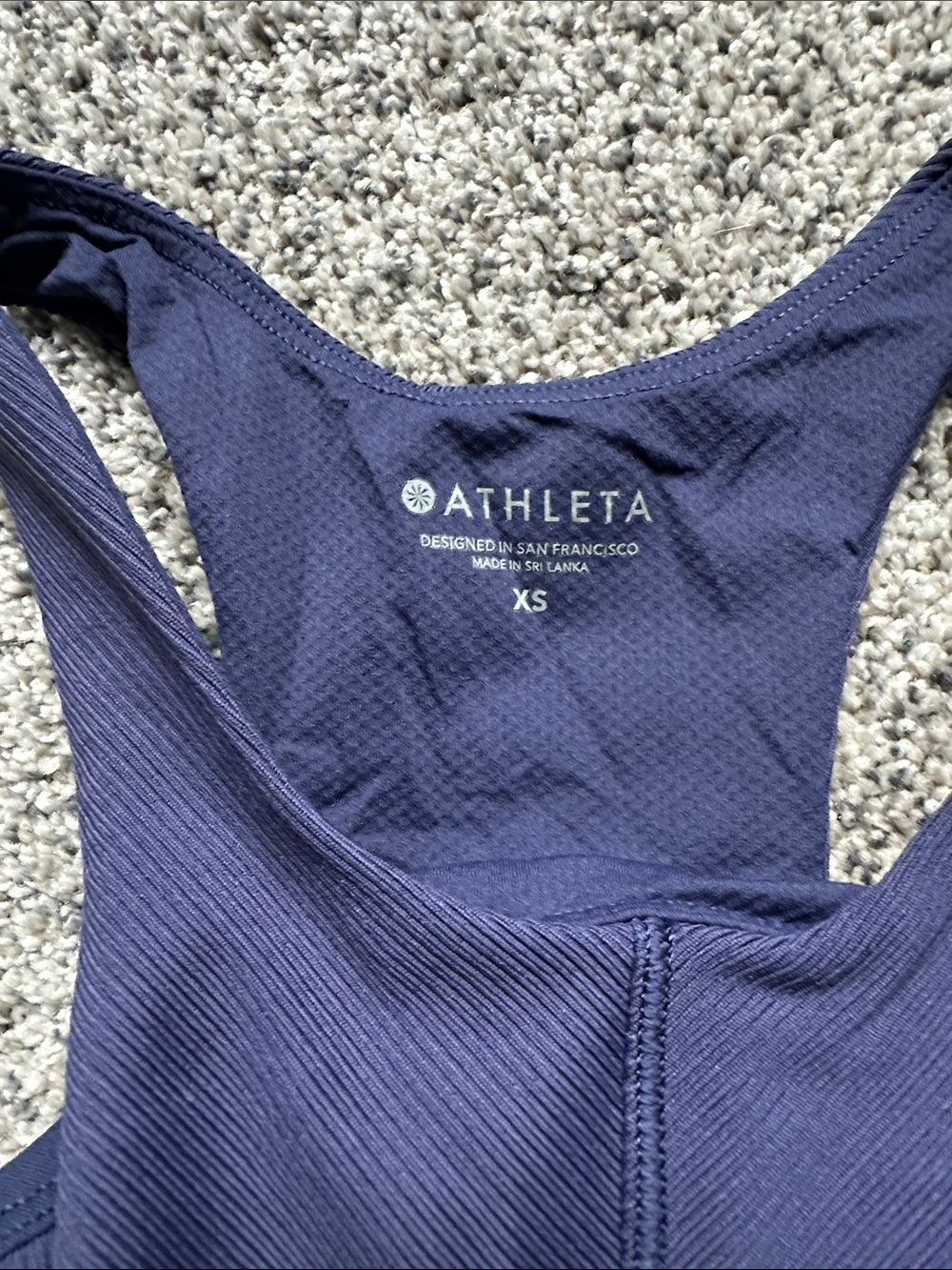 Athleta Navy Textured Racerback Tank - Picture 2 of 4